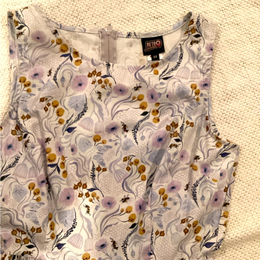 Retro Print Midi Dress